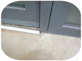 infiltration d'eau par la porte